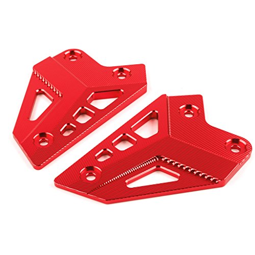 Motorcycle CNC Footrest Pedal Cover foot pegs Heel Plates Guard Protector For Kawasaki Z900 2017 17 Z 900 Moto Accessory (Red)