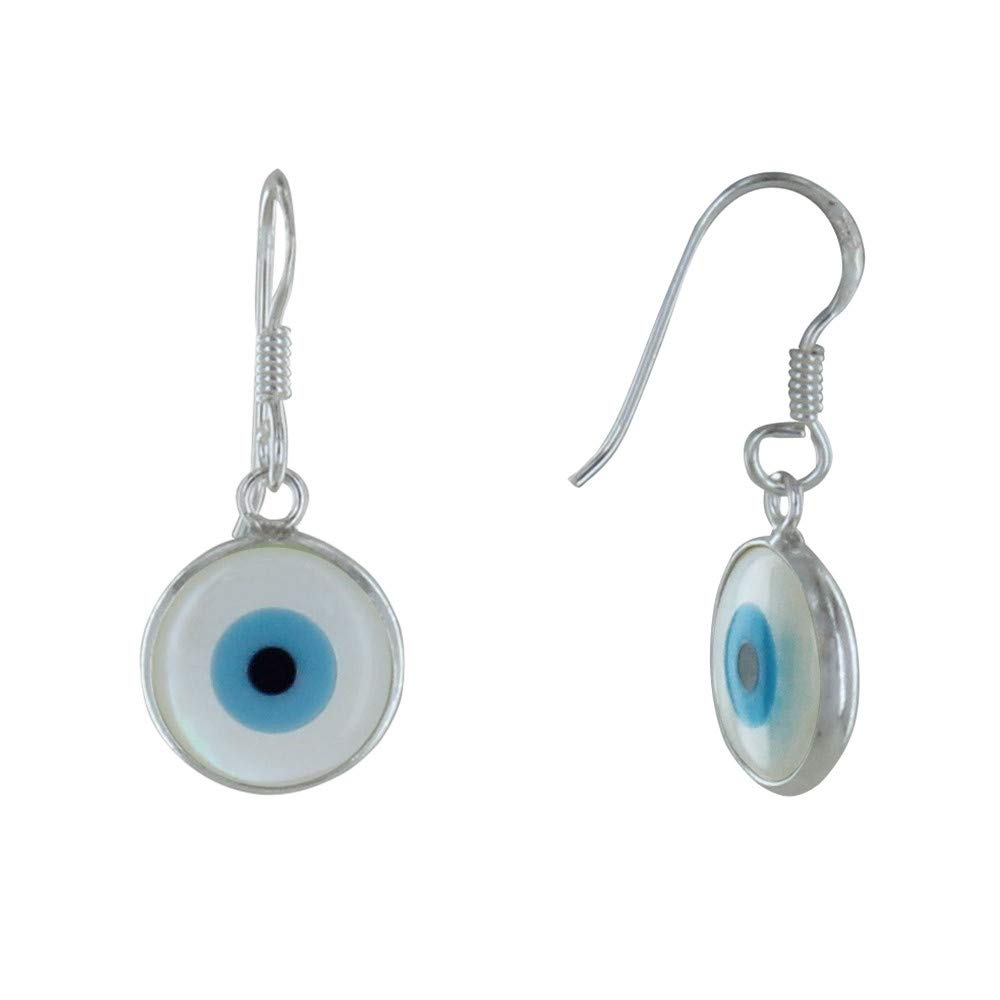 LES POULETTES BIJOUX - Sterling Silver 925 Earrings Ivory Mother Of Pearl Eye