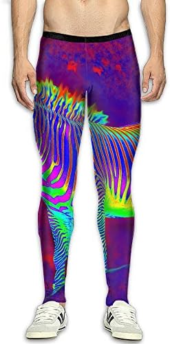Fri Zebra Stripe Stretch Compression Pants/Running Tights Baselayer Pants Men Men Thermal