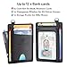 SARCCH Slim Minimalist Front Pocket RFID Blocking Wallets, Credit Card Holder with Disassembly D-Shackle for Men Women (Dark black)