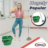 Abbey Professional Mop Bucket Set Heavy Duty Wringer 12L Red 2 Cotton Mop Heads view 7