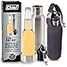 Chief Stainless Steel Beer Bottle Cooler Insulator with Bonus Steel Bottle Opener, Insulated Bag, E-Book and Gift Box