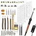48Pcs Wood Burning Kit, Wood Carving Pen, Embossing, Adjustable Temperature Soldering Iron, Case, Silicone Tips, Stencils, twig Pencils, Pyrography, Engraver, Wood Burner, Creative DIY Hobby - Orange