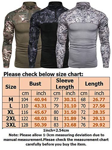 Sexy-Dance-Tactical-Uomo-Camo-Combat-Camicia-a-Maniche-Lunghe-Stile-Militare-Slim-Fit-Outdoor-Top-con-Tasche-per-Caccia-Campeggio-Escursioni