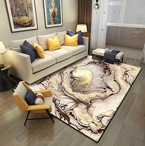ynyh Rectangle Polyester Carpet, Abstract Area Rug For Living Room Bedroom Cloakroom, Baby Crawling Floor Mat Home Decor 120X170Cm
