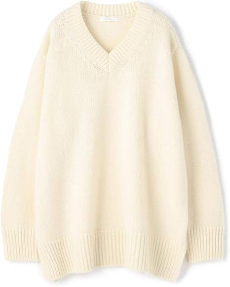 Amazon ギャルリー ヴィー ニット ファインウール Vネック プルオーバー レディース S 9号 11 ホワイト セーター 通販