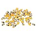 MauSong Pack of 200 Tiny Wooden Bee Flatback Embellishment for Craft Scrapbooking DIY Decor
