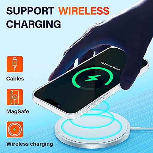 Vakoo Crystal Clear Kompatibel für iPhone 13 Hülle 2021, Militärschutz Stoßfeste Kratzfeste Schutzhülle Transparent Case Dünne Handyhülle (6,1 Zoll) - Durchsichtig