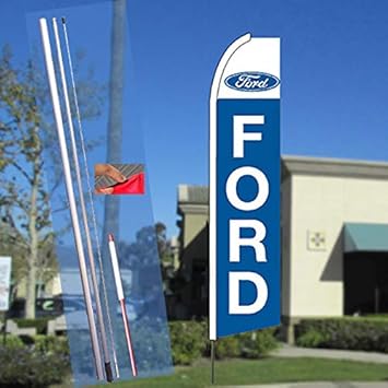 Amazon Com Ford Flutter Feather Flag Bundle 11 5 Tall Flag 15