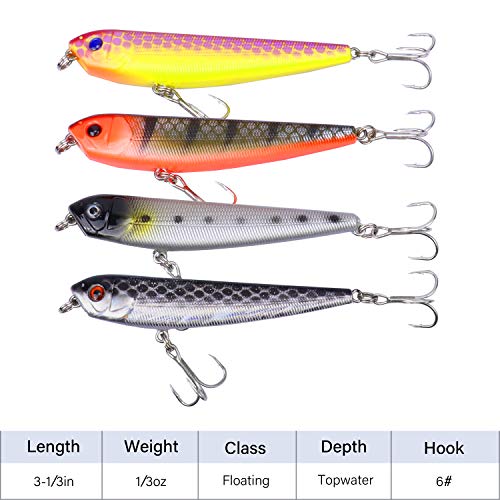 image for RUNCL Anchor Box - Topwater Pencil Baits TP098, Stick Baits, Walking B