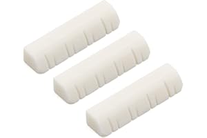 Swhmc 3PCS Bone Mandolin Upper Nut & Acoustic Guitar Nut, 8-String Silver Replacement for Guitar Maker Repair Parts