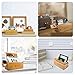 Criacr Charging Station, Multi Device Bamboo Charger Dock Organizer with 4 USB Port, Smart Fast Charge Stand for Apple Watch AirPods, Smart Fast Charge Station Dock, Phone Dock, Cables Included
