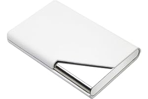 Padike Business Card Holder, PU Leather & Stainless Steel Multi Card Case for Men & Women, Name Card Holder, Credit Card Wall