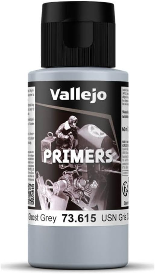 Vallejo Quick-Drying Acrylic Primer for Airbrush 60 ml USN Light Ghost Grey