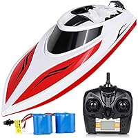 INTEY RC Boats for Kids & Adult - H102 20+ mph Remote Controlled RC Boat for Pool & Lakes, Speed Boat with 4 Channel & Capsize Recovery, a Must for Outdoor Adventure, Red