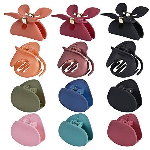 image for Fascigirl Jaw Clips, 12Pcs Hair Clamps Vintage Simple Irregular Non Sl