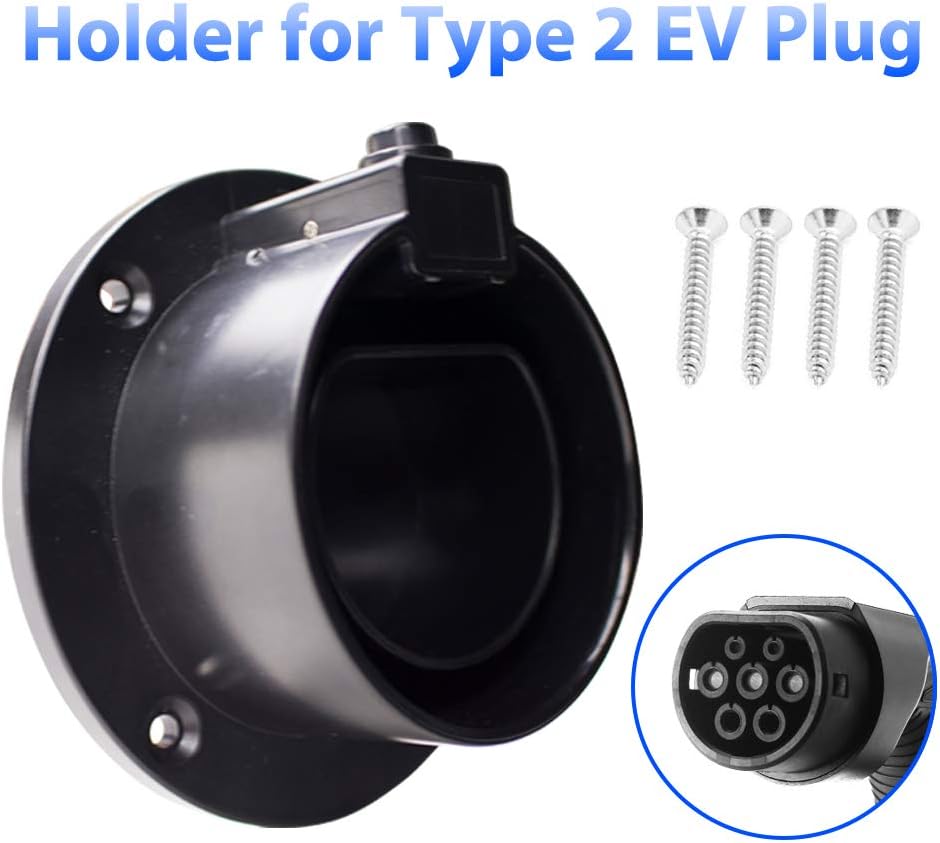 Morec EV Charger Holder Type 2 Holster Dock for EVSE IEC62196 Connector Electric Vehicle Charger Plug Holder Storage