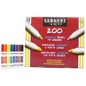 Image of Sargent Art 200-Count Washable Broad Tip Marker Class Pack, Best Buy Assortment, 22-1525