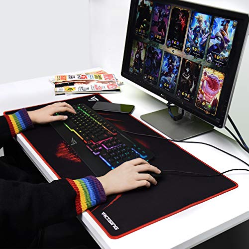VicTsing [30 Larger] Extended Gaming Mouse Pad with Stitched Edges