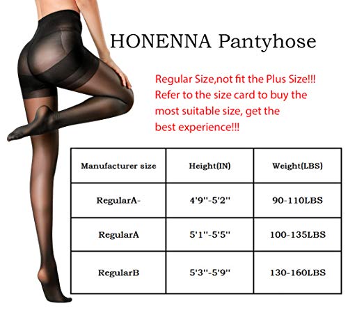 Reinforced Toe Shaping Pantyhose Control Top Semi Opaque Tights Push Up Hosiery (Small, Black) - Thumbnail 2