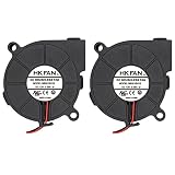 Security-01 2pack 50mm x 15mm 5015 12V Dual Ball Bearing DC Brushless Cooling Blower Fan with 2 Pin Terminal BB5015H12 UL TUV