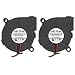 Security-01 2pack 50mm x 15mm 5015 12V Dual Ball Bearing DC Brushless Cooling Blower Fan with 2 Pin Terminal BB5015H12 UL TUV