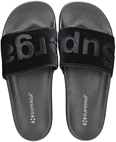 Superga velvet slides Clearance