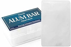 Homeda Alum Block for Shaving, Alum Stone for Face, Piedra De Alumbre Natural Bar for Underarm, Fitkari, Fitkiri, Allum Deodorant for Men and Women - with Storage Case (1 Piece)