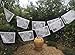 MesaChic Mexican Papel PICADO Banner Large All White Bunting 20' feet Long with 10 Flags