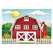 Funnytree 7x5ft Cartoon Red Farm Animals Party Backdrop Children Birthday Background for Photography Decorations Photobooth Banner Photo Studio Props primary