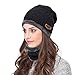 Winter Beanie Hat Scarf Set Warm Knit Hat , Outdoors Ski Thick Knit Skull Cap Scarf Set for Men and Wowen