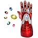 Yacn Iron Man Infinity Gauntlet for Kids,6 Separable Magnet Infinity Stones,Iron Man Gloves Costume,Electronic Fist Halloween Cosplay Props