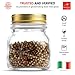 Bormioli Rocco Quattro Stagioni Small Glass Mason Jars 5 Ounce Mini Jars (6-Pack) with Metal Airtight Lid, For Jam, Jelly, baby food, Crafts, Spices, Dry Food Storage, Wedding favors, Decorating Jar