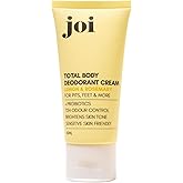 Joi Body Deodorant Cream with Essential OIls for Women & Men Aluminium & Paraben & Baking Soda Free, 72 Hours Lasting Freshness, Enhanced with Probiotics, 1.69 oz (Lemon & Rosemary)