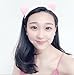 6 PCS Coral Velvet Cat Ear Makeup Shower Face Washing Headband Hairband Hair Accessories Best Makeup Headband Tool for Women Girl