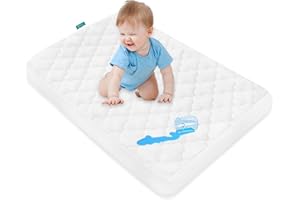 Biloban Pack and Play Mattress Protector 100% Waterproof | Quilted Mini Crib Waterproof Protector | Playpen Mattress Protecto