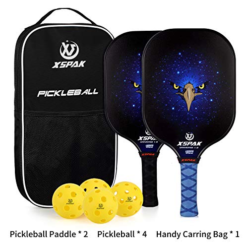 XS XSPAK Pickleball Paddles Set of 2, Pickleball Paddles Set Including
