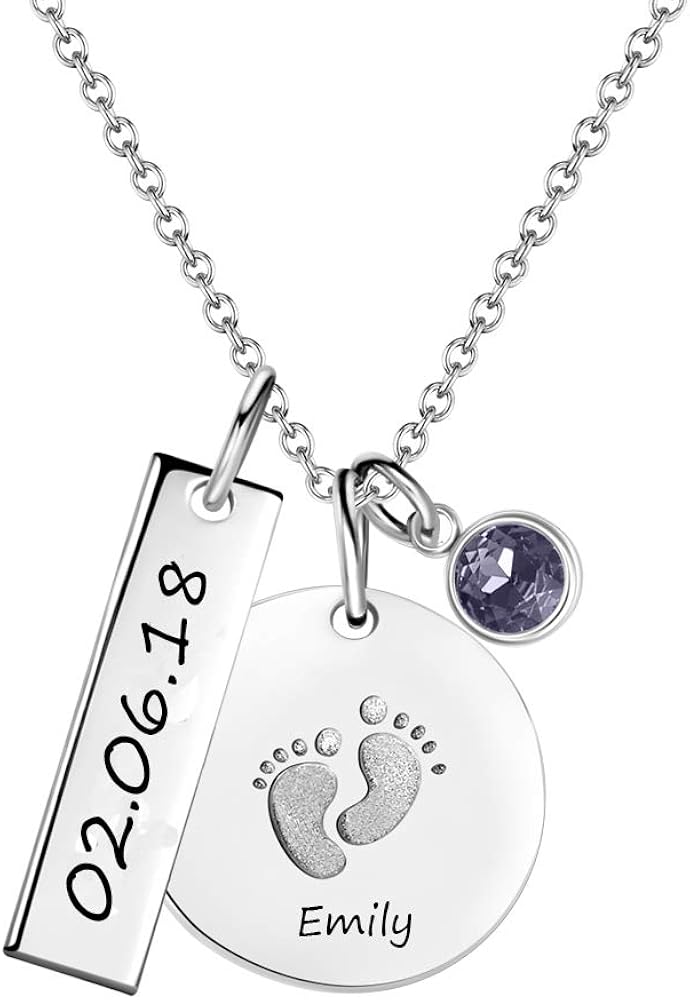engraved childrens name necklace