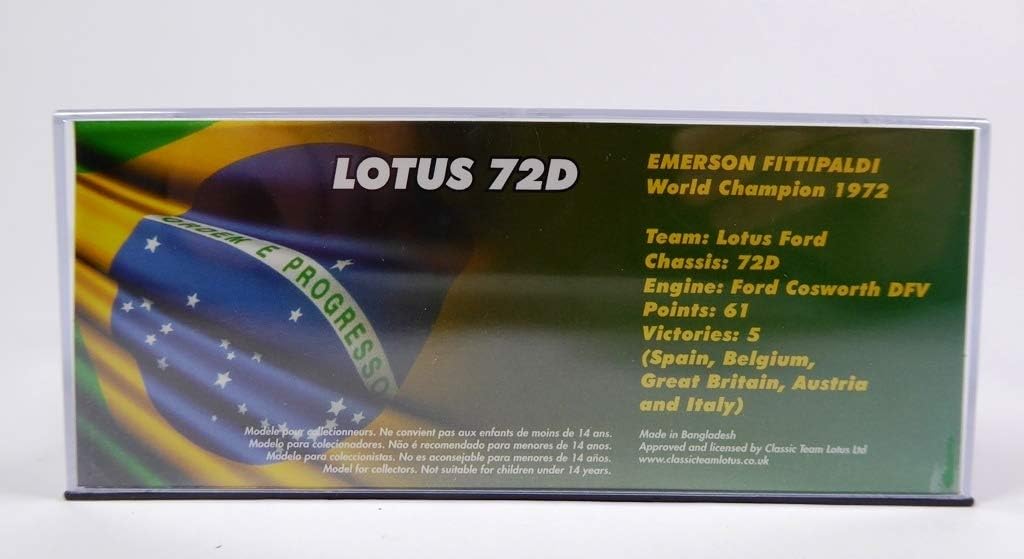 OPO 10 - Car 1/43 F1 LOTUS 72D # 8 Emerson Fittipaldi WINNER GB GP 1972 (703), Silver, 10 cm - Image 5