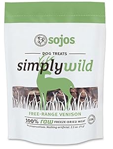 Sojos Simply Wild Freeze Dried Raw (Venison Treat, 2.5oz - Pack of 2)