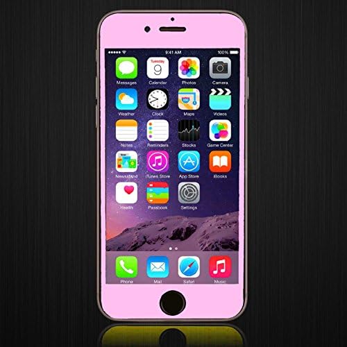 LEYSHIZ LIGHT PINK Full Cover Tempered Glass Screen Protector for Apple iPhone 6 Plus, 5.5" inches - USA SHIPPING