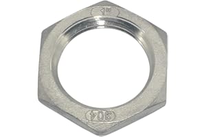 Megairon Stainless Steel 304 O-Ring Groove Cast Pipe Fitting,Hex Locknut,1" NPT Female