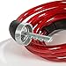 Wordlock CL-408-RD 4-Letter Combination Bike Lock Cable, Red, 5-Feet