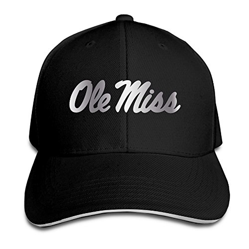Ole Miss Rebels Platinum Logo Flex Baseball Cap Black
