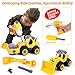 Take Apart Toys with Electric Drill Converts 3 in 1 Construction Trucks Take Apart Toy for Boys Kids Stem Building Toy for Boys Age 5+
