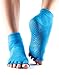 ToeSox Women's Grip Half Toe Ankle Socks, Medium, Skydiver