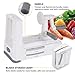 SURPEER 5-Blade Slicer For Fruits And Vegetables,Noodle Spiralizer With Sturdy Suction,Heavy Duty Base Spaghetti Squash,Hand Mixer For Low Carb/Paleo/Gluten-Free Meals,With Spiralizer Recipes