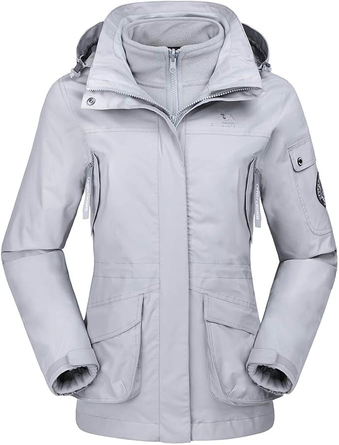 CAMEL CROWN Women Full Zip Fleece Jackets with Pockets Soft Polar Fleece Coat Jacket for Fall 