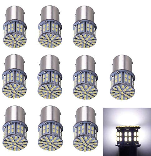Cargo LED 10 Pcs Extremely Super Bright 1156 1141 1003 1073 BA15S 7506 50 SMD 3014 LED Replacement Light Bulbs for RV Indoor Lights 6000K Xenon White
