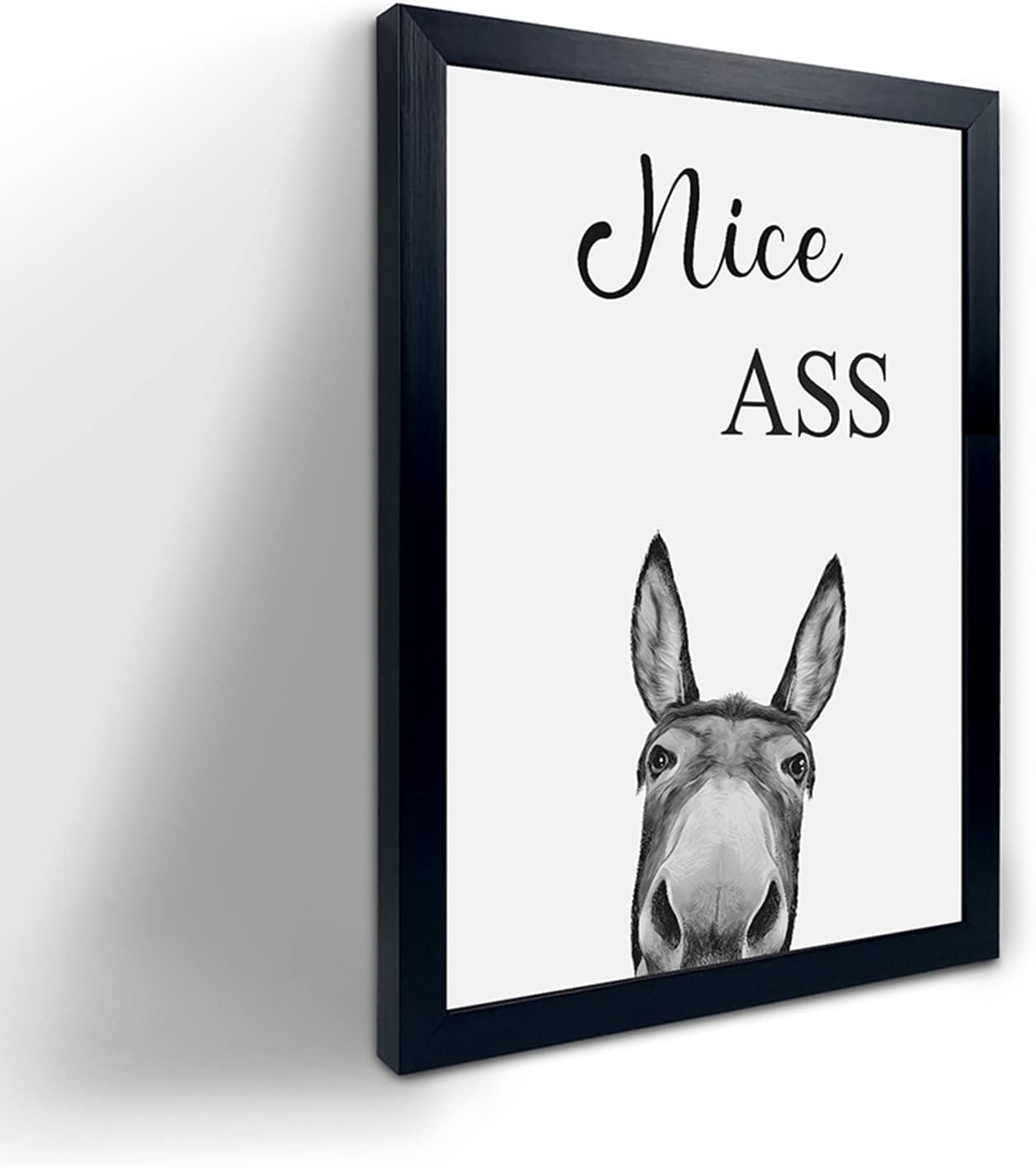 Wall Décor - Donkey Animal Prints Toilet Room Decor - Nice Ass Quotes Bathroom Sign, Funny Bathroom Decor Bathroom Signs, Funny Bathroom Wall Art, Bathroom Decor Poster, Funny Bathroom Quotes, Toilet Art, Guest Bathroom Wall Decor